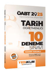 Yediiklim Yayınları 2025 ÖABT Tarih Öğretmenliği Tamamı Çözümlü 10 Deneme Sınavı - Yediiklim Yayınları