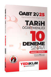 Yediiklim Yayınları 2025 ÖABT Tarih Öğretmenliği Tamamı Çözümlü 10 Deneme Sınavı (Yasin Korkut) - Yediiklim Yayınları
