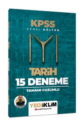 Yediiklim Yayınları KPSS Genel Kültür KAYI Tarih Tamamı Çözümlü 15 Deneme  - Yediiklim Yayınları