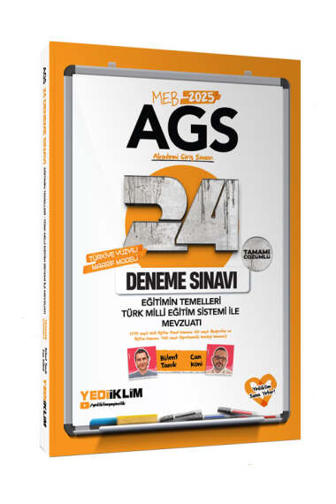 Yediiklim Yayınları 2025 MEB AGS Eğitimin Temelleri - Türk Milli Eğitim Sistemi İle Mevzuat Tamamı Çözümlü 24 Deneme - 1