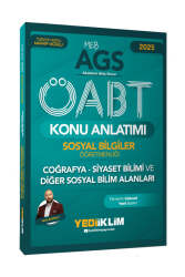 Yediiklim Yayınları 2025 MEB AGS ÖABT Sosyal Bilgiler Öğretmenliği Coğrafya - Siyaset Bilimi ve Diğer Sosyal Bilim Alanları Konu Anlatımı - Yediiklim Yayınları