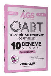 Yediiklim Yayınları 2025 MEB AGS ÖABT Türk Dili ve Edebiyatı Öğretmenliği Tamamı Çözümlü 10 Deneme - Yediiklim Yayınları