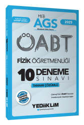 Yediiklim Yayınları 2025 MEB AGS ÖABT Fizik Öğretmenliği Tamamı Çözümlü 10 Deneme Sınavı - Yediiklim Yayınları