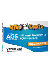 Yediiklim Yayınları MEB AGS Bilgi Cepte 222 Sayılı İlköğretim ve Eğitim Kanunu Bilgi Kartı (Soru-Cevap) - Yediiklim Yayınları
