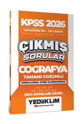 Yediiklim Yayınları KPSS 2026 Ortaöğretim-Önlisans Coğrafya Konularına Göre Çıkmış Sorular - Yediiklim Yayınları
