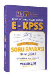 Yediiklim Yayınları 2026 E-KPSS Genel Yetenek Genel Kültür Tüm Adaylar İçin Tamamı Çözümlü Soru Bankası - Yediiklim Yayınları