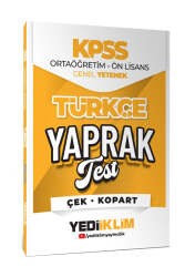 Yediiklim Yayınları 2026 KPSS Ortaöğretim-Önlisans Türkçe Çek Kopart Yaprak Test - Yediiklim Yayınları