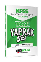 Yediiklim Yayınları 2026 KPSS Ortaöğretim-Önlisans Tarih Çek Kopart Yaprak Test - Yediiklim Yayınları