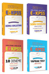 Yediiklim Yayınları 2026 E-KPSS GK-GY Tüm Dersler Konu-Soru-Deneme ve Yaprak Test Seti (4 Kitap) - Yediiklim Yayınları