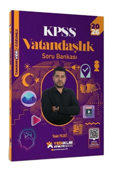 Yediiklim Yayınları 2026 KPSS Genel Kültür Atölye Serisi Vatandaşlık Soru Bankası - 1