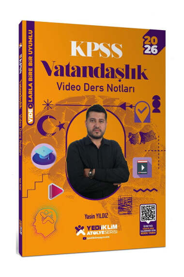 Yediiklim Yayınları 2026 KPSS Genel Kültür Atölye Serisi Vatandaşlık Video Ders Notları - 1