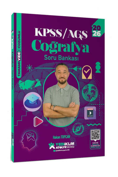 Yediiklim Yayınları 2026 KPSS AGS Atölye Serisi Genel Kültür Coğrafya Soru Bankası - 1