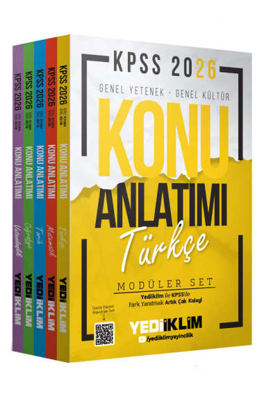 Yediiklim Yayınları 2026 KPSS GK-GY Tüm Dersler Konu Anlatımlı Modüler Set - 1