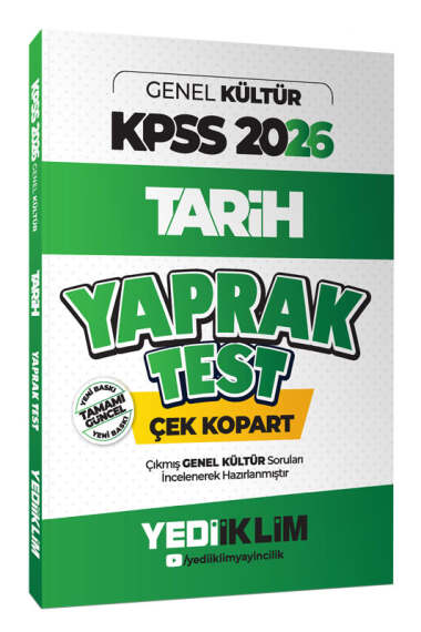 Yediiklim Yayınları 2026 KPSS-AGS Genel Kültür Tarih Çek Kopart Yaprak Test - 1