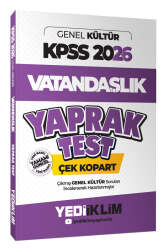Yediiklim Yayınları 2026 KPSS Genel Kültür Vatandaşlık Çek Kopart Yaprak Test - Yediiklim Yayınları