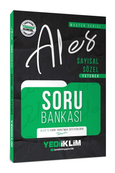 Yediiklim Yayınları 2026 ALES Sayısal Sözel Yetenek Soru Bankası - 1