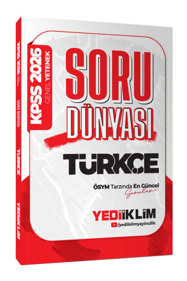 Yediiklim Yayınları 2026 Genel Yetenek Türkçe Soru Dünyası - 1