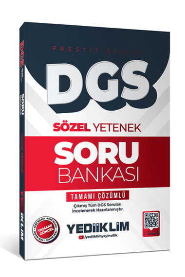 Yediiklim Yayınları 2026 DGS Prestij Serisi Sözel Yetenek Soru Bankası - 1