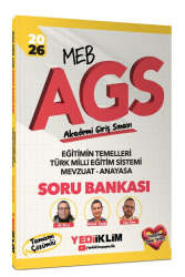Yediiklim Yayınları 2026 MEB AGS Eğitimin Temelleri Türk Milli Eğitim Sistemi Mevzuat Anayasa Tamamı Çözümlü Soru Bankası - Yediiklim Yayınları