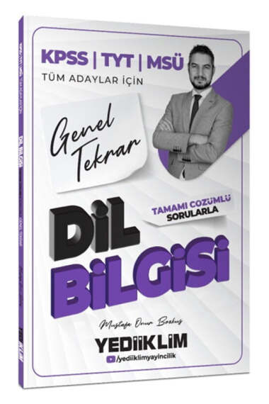 Yediiklim Yayınları 2026 KPSS TYT MSÜ Tüm Adaylar İçin Dil Bilgisi Tamamı Çözümlü Sorularla Genel Tekrar - 1