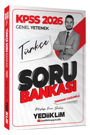 Yediiklim Yayınları 2026 KPSS Genel Yetenek Türkçe Tamamı Çözümlü Soru Bankası - 1