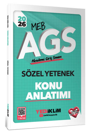 Yediiklim Yayınları 2026 MEB AGS Sözel Yetenek Konu Anlatımı - 1