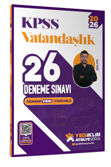 Yediiklim Yayınları 2026 KPSS Atölye Serisi Vatandaşlık Tamamı Video Çözümlü 26 Deneme Sınavı  - 1