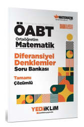 Yediiklim Yayınları ÖABT Ortaöğretim Matematik Öğretmenliği Diferansiyel Denklemler Tamamı Çözümlü Soru Bankası - Yediiklim Yayınları