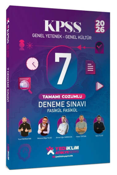 Yediiklim Yayınları 2026 KPSS Genel Yetenek - Genel Kültür Fasikül Fasikül 7 Deneme Sınavı Tamamı Çözümlü - 1