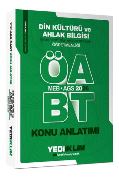 Yediiklim Yayınları 2026 MEB AGS ÖABT Din Kültürü Ve Ahlak Bilgisi Öğretmenliği Konu Anlatımı - 1