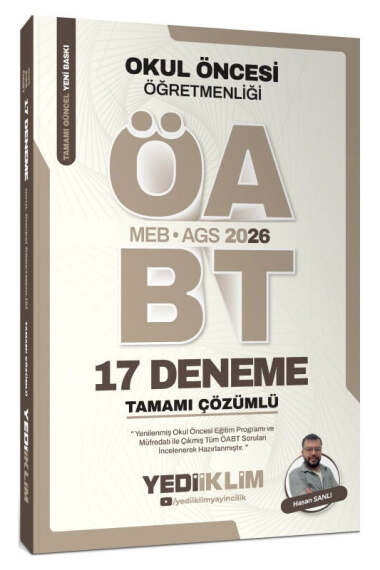 Yediiklim Yayınları 2026 MEB AGS ÖABT Okul Öncesi Öğretmenliği Tamamı Çözümlü 17 Deneme - 1