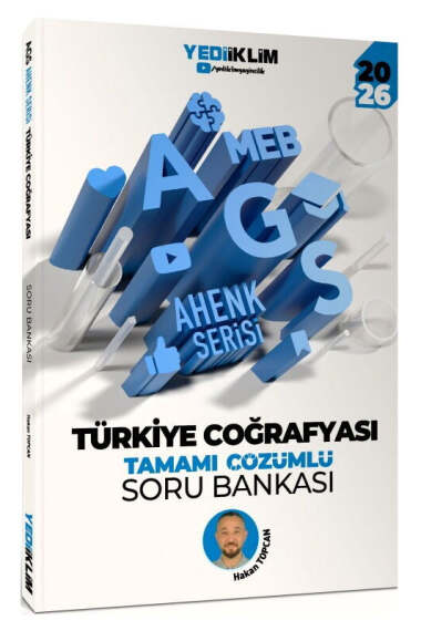 Yediiklim Yayınları 2026 MEB AGS Ahenk Serisi Türkiye Coğrafyası Tamamı Çözümlü Soru Bankası - 1