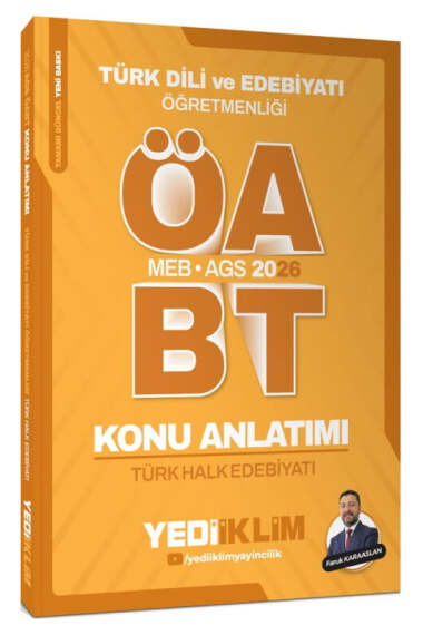 Yediiklim Yayınları 2026 MEB AGS ÖABT Türk Dili ve Edebiyatı Öğretmenliği Türk Halk Edebiyatı Konu Anlatımı - 1
