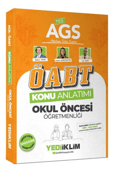 Yediiklim Yayınları 2026 MEB AGS ÖABT Okul Öncesi Öğretmenliği Konu Anlatımı - 1