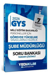 Yediiklim Yayınları 2026 GYS MEB Milli Eğitim Bakanlığı Şube Müdürlüğü Soru Bankası - Yediiklim Yayınları