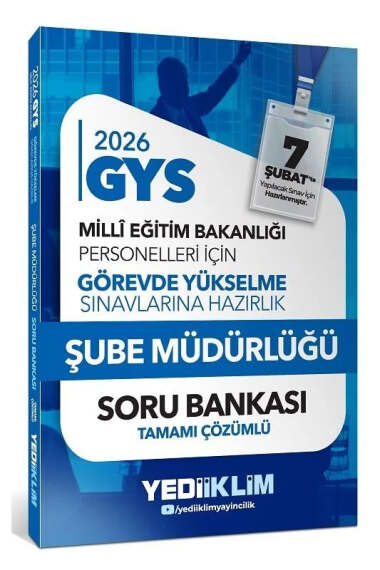 Yediiklim Yayınları 2026 GYS MEB Milli Eğitim Bakanlığı Şube Müdürlüğü Soru Bankası - 1