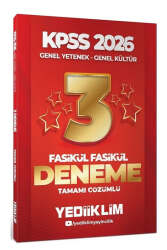 Yediiklim 2026 KPSS Genel Yetenek Genel Kültür 3 Yıldız Deneme Çözümlü - Yediiklim Yayınları