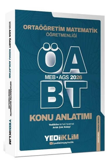 Yediiklim Yayınları 2026 ÖABT MEB-AGS Lise Ortaöğretim Matematik Öğretmenliği Konu Anlatımı - 1