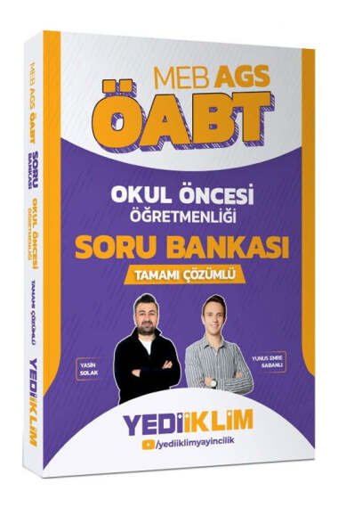 Yediiklim Yayınları MEB AGS ÖABT Okul Öncesi Öğretmenliği Tamamı Çözümlü Soru Bankası - 1