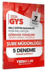 Yediiklim Yayınları 2026 MEB GYS Şube Müdürlüğü Tamamı Çözümlü 5 Deneme - Yediiklim Yayınları