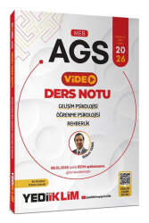 Yediiklim Yayınları 2026 MEB-AGS Eğitim Bilimleri Gelişim Psikolojisi Öğrenme Psikolojisi ve Rehberlik Video Ders Notları - Yediiklim Yayınları