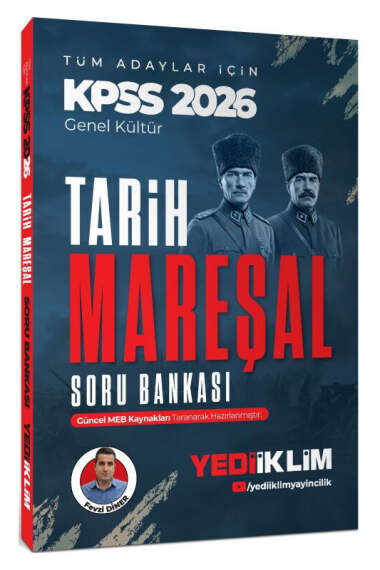 Yediiklim Yayınları 2026 KPSS Mareşal Genel Kültür Tarih Tüm Adaylar İçin Soru Bankası - 1