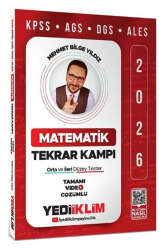 Yediiklim Yayınları 2026 KPSS AGS DGS ALES Matematik Tamamı Video Çözümlü Tekrar Kampı - Yediiklim Yayınları