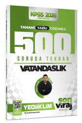 Yediiklim Yayınları 2026 KPSS Vatandaşlık Son Viraj Serisi Tamamı Yazılı Çözümlü 500 Soruda Genel Tekrar Kampı - Yediiklim Yayınları