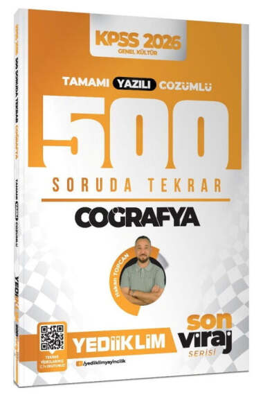 Yediiklim Yayınları 2026 KPSS AGS Coğrafya Son Viraj Serisi Tamamı Yazılı Çözümlü 500 Soruda Genel Tekrar Kampı - 1