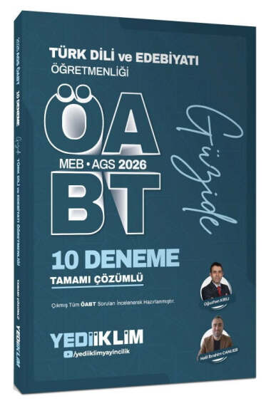 Yediiklim Yayınları 2026 ÖABT Güzide Türk Dili ve Edebiyatı Öğretmenliği Tamamı Çözümlü 10 Deneme - 1