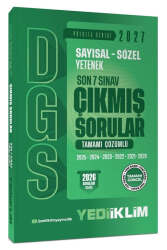 Yediiklim Yayınları 2027 DGS Sayısal Sözel Yetenek Son 7 Sınav Tamamı Çözümlü Çıkmış Sorular - Yediiklim Yayınları