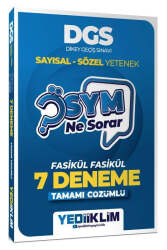 Yediiklim Yayınları 2027 DGS Sayısal Sözel Yetenek ÖSYM Ne Sorar Tamamı Çözümlü Fasikül 7 Deneme - Yediiklim Yayınları
