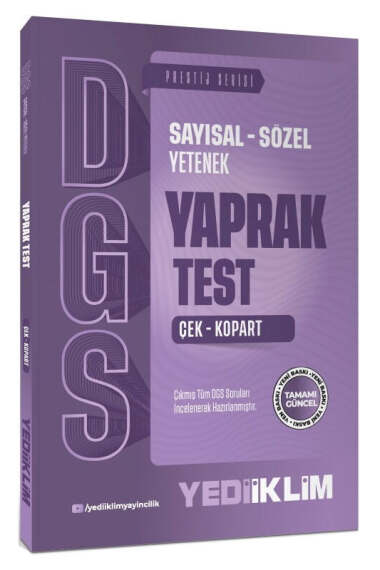 Yediiklim Yayınları 2027 DGS Sayısal Sözel Yetenek Çek Kopart Yaprak Test - 1