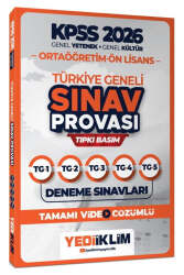 Yediiklim Yayınları 2026 KPSS Ortaöğretim Ön Lisans GY GK Türkiye Geneli Sınav Provası Tıpkı Basım Deneme - Yediiklim Yayınları